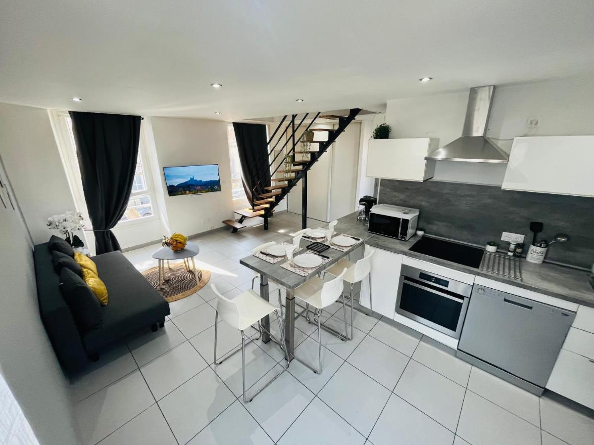 Superbe Duplex Design Neuf 2 Chambres, Climatise Tout Confort, Facile D,Acces Stationnement Gratuit Marsella Exterior foto